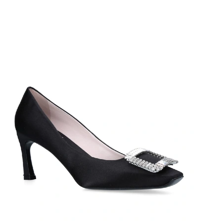 Shop Roger Vivier Satin Trompette Pumps 70