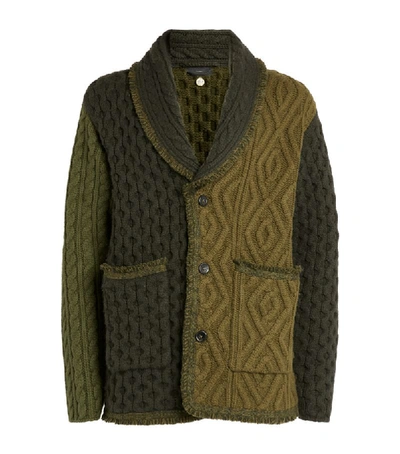 Shop Alanui Woodland Oversized Jacquard Cardigan