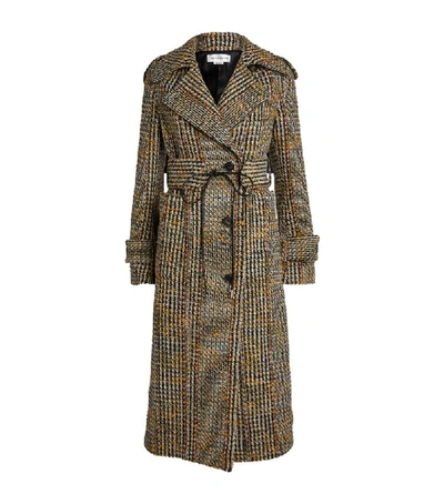 Shop Victoria Beckham Tweed Trench Coat