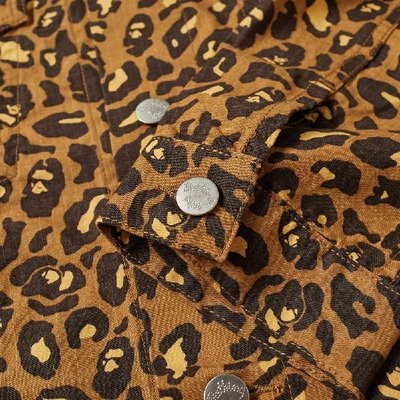 Shop A Bathing Ape Leopard Jacket In Yellow