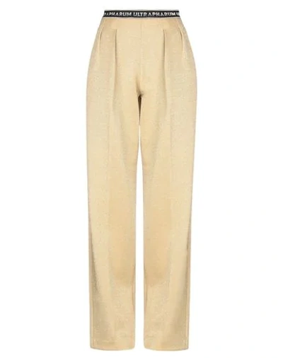 Shop Marco De Vincenzo Woman Pants Yellow Size 4 Polyester, Cotton, Polyamide, Elastane