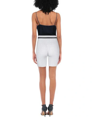 Shop Gcds Woman Shorts & Bermuda Shorts Light Grey Size M Viscose, Wool, Acrylic, Technical Fibers, Elast