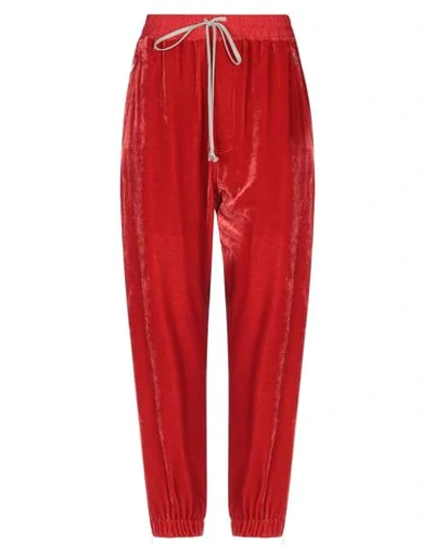 Shop Rick Owens Pants In Red