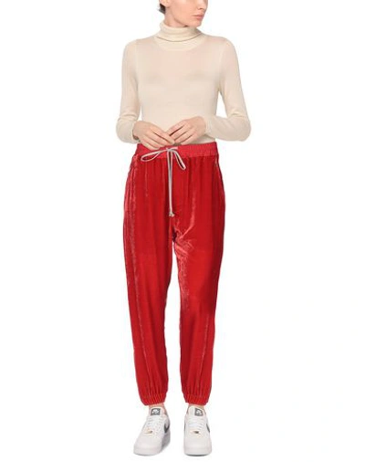Shop Rick Owens Pants In Red