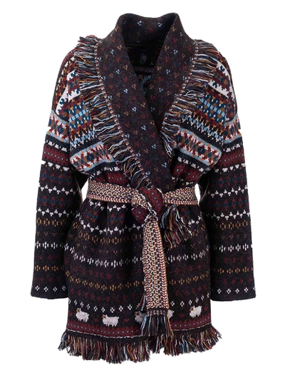 Shop Alanui Lost In A Forest Cardigan In Brown