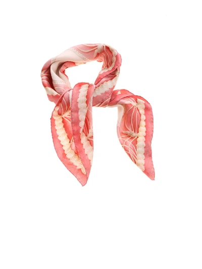 Shop Moschino Teddy Bear Cake Scarf In Pink And Ivory