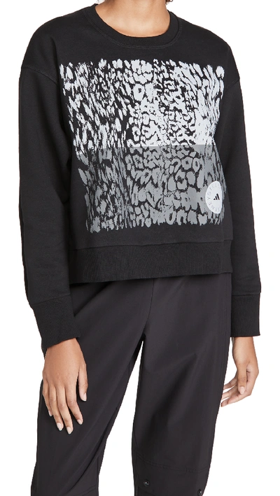 Shop Adidas By Stella Mccartney Graphic Sweatshirt In Black