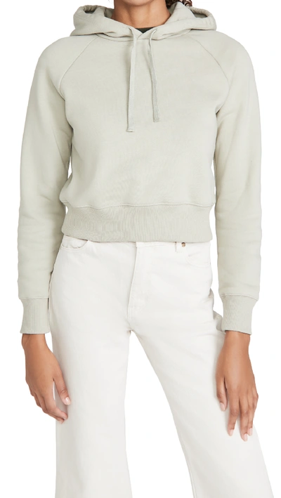 Shop X Karla Hooded Crop Sweatshirt In Heather Grey