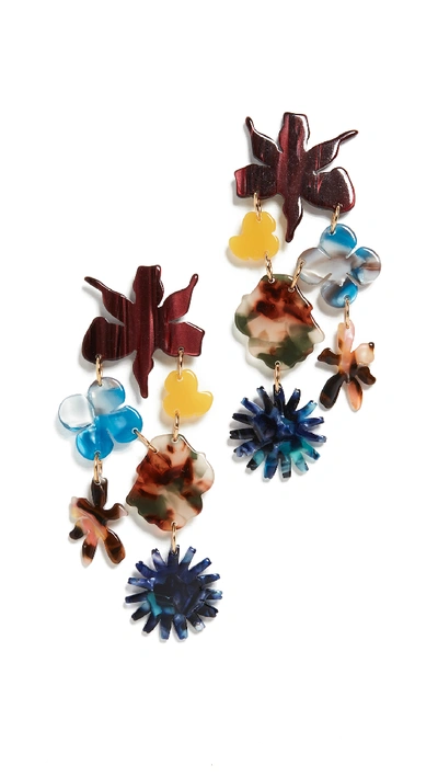 Shop Lele Sadoughi Wildflower Bouquet Earrings In Cinnamon