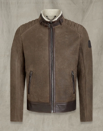 Shop Belstaff Westlake 2.0 Suede Jacket In Brown