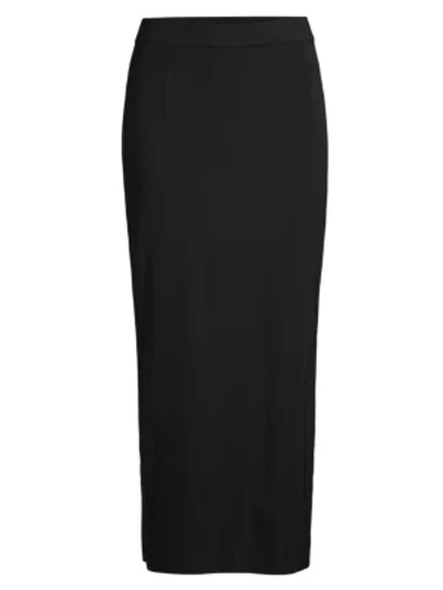 Shop Misook Knit Long Straight Skirt In Black