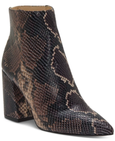 Shop Vince Camuto Women's Benedie Pointed-toe Booties Women's Shoes In Mauve Multi
