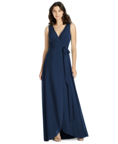 Shop Jenny Packham A-line Wrap Gown In Midnight