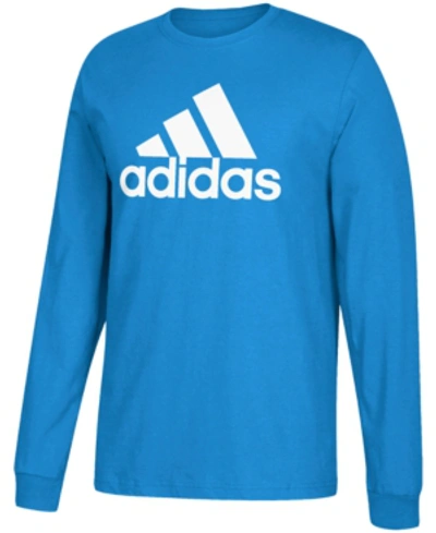 Adidas Originals Adidas Men's Logo Long-sleeve T-shirt In Light Blue |  ModeSens