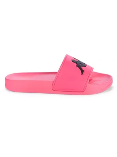 Shop Kappa Men's Authentic Adam Slide Sandals In Neon Pink