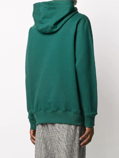Shop Casablanca Long-sleeve Branded Hoodie In Green