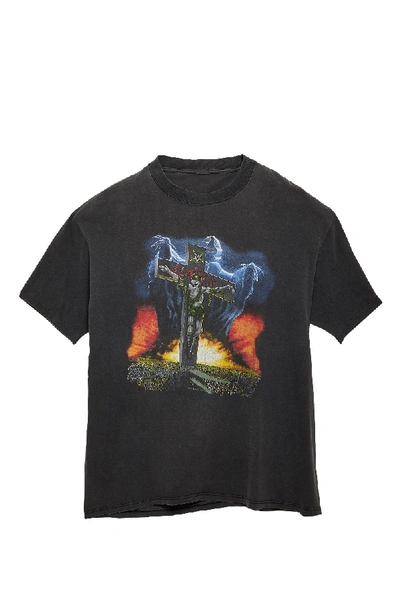 Pre-owned Vintage 1991 Slayer "touring In The Abyss" Tour Tee In Black