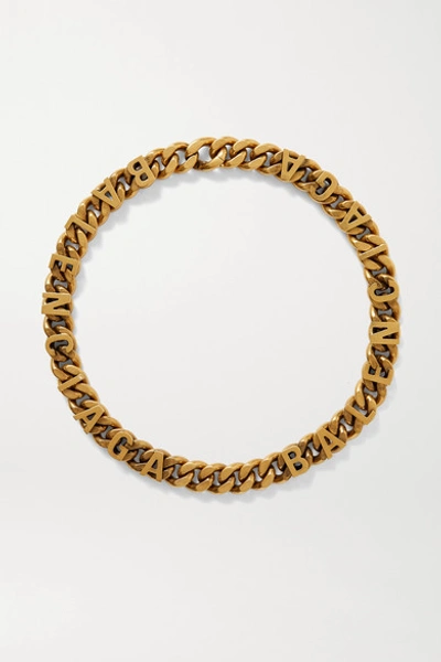 Shop Balenciaga Gold-tone Necklace