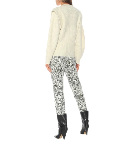 Shop Isabel Marant Bolton Cashmere And Wool Sweater In White