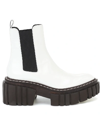 Shop Stella Mccartney Emilie Platform Chelsea Boots In White