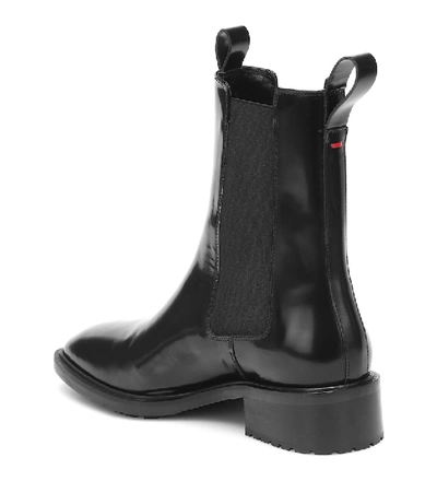 Shop Aeyde Simone Brushed Leather Chelsea Boots In Black