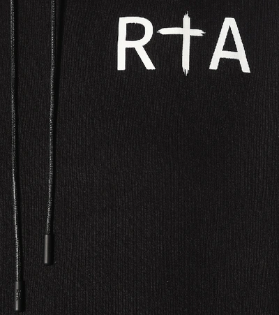 Shop Rta Markus Logo Cotton Hoodie In Black