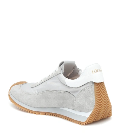 Shop Loewe Dune Suede Sneakers In Grey