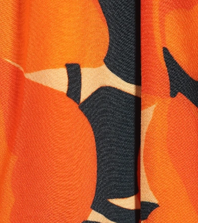 Shop Dries Van Noten Floral Wrap Dress In Orange