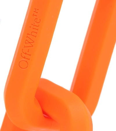 Shop Off-white Interlocking Earrings In Orange