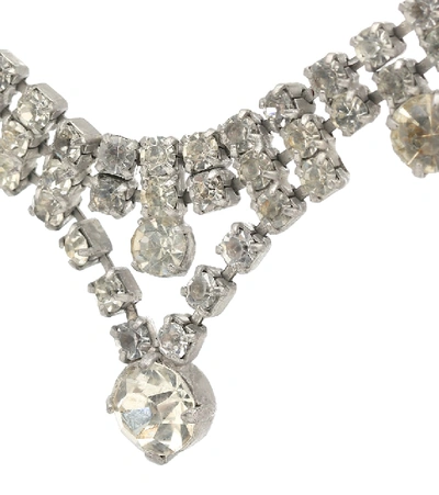 Shop Marine Serre Embellished Necklace In Silver