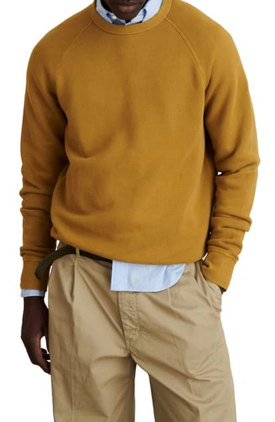 Shop Alex Mill Raglan Sweatshirt In Golden Khaki