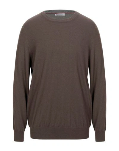 Shop Brunello Cucinelli Man Sweater Brown Size 38 Cashmere