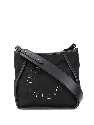 Shop Stella Mccartney Logo Shoulder Bag In Black