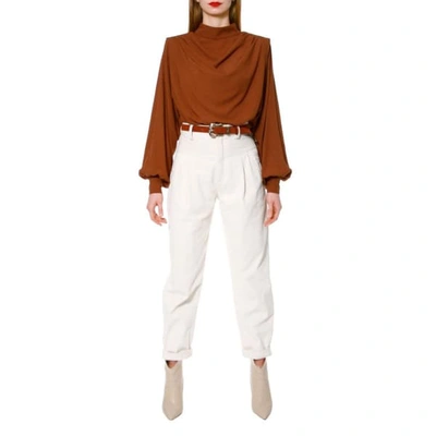 Shop Aggi Karen Brown Sugar Blouse