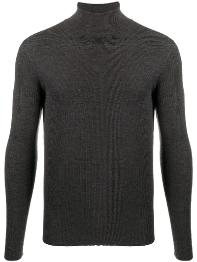 Shop Ralph Lauren Cable Knit Cashmere Hoodie In Grey