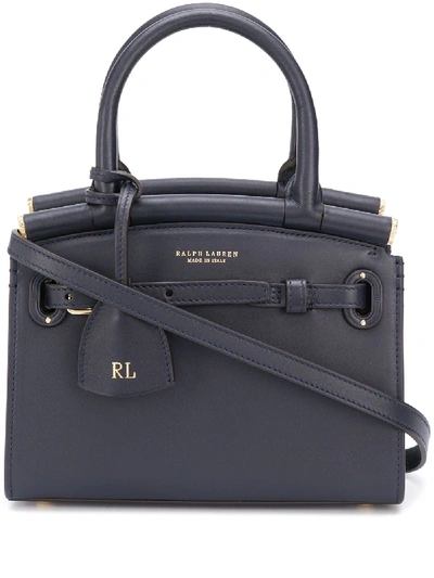 Shop Ralph Lauren The Rl 50 Small Tote Bag In Blue