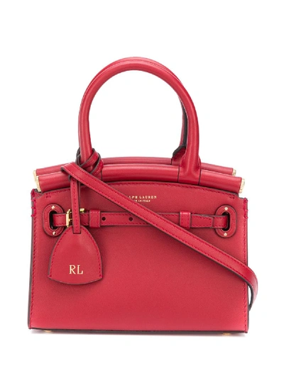 Shop Ralph Lauren Small Structured Tote Bag In Red