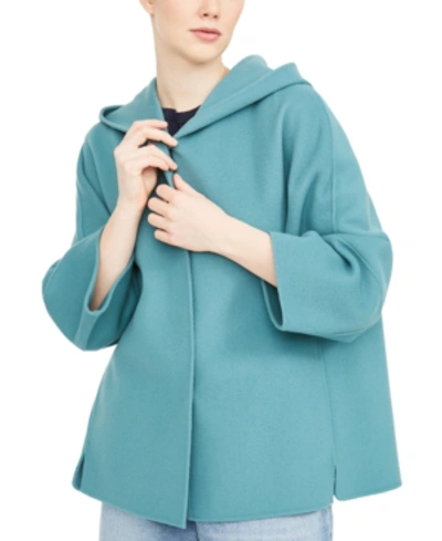 Shop Weekend Max Mara Rapace Hooded Coat In Seafoam