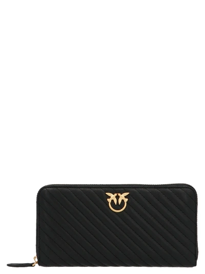 Shop Pinko Logo Love Birds Wallet In Black