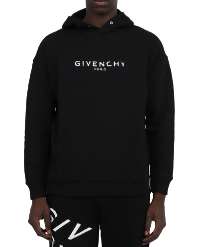 Shop Givenchy Black Logo Hoodie