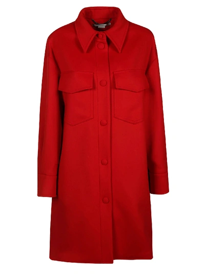 Shop Stella Mccartney Flared Coat In Red