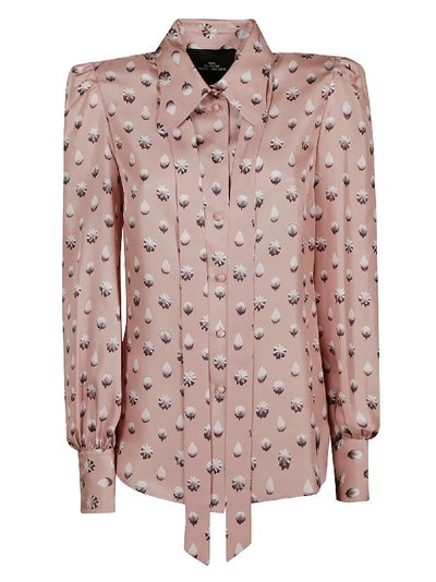 Shop Marc Jacobs Bow-detail Printed Shirt In Pink