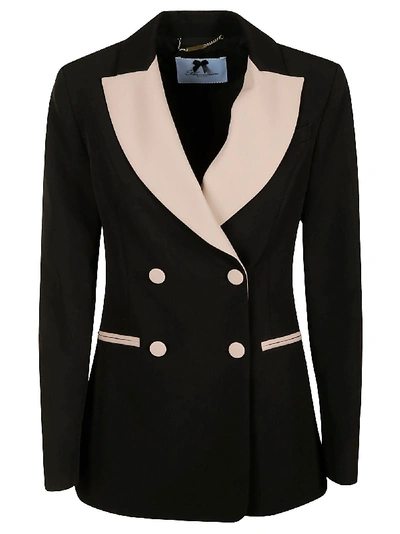 Shop Blumarine Double-breasted Blazer In Black