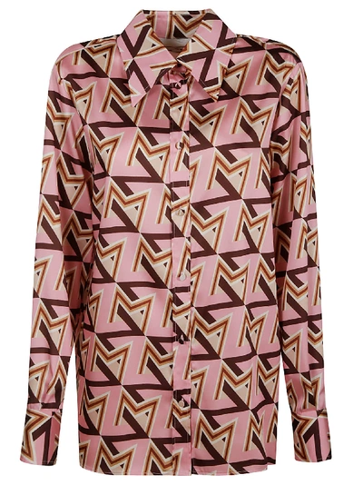 Shop Msgm All-over Printed Shirt In Pink