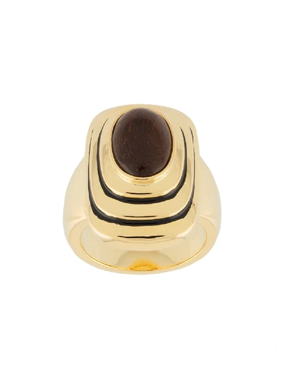 Shop Aurelie Bidermann Java Stone Ring In Gold