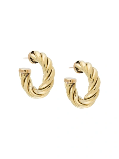 Shop Laura Lombardi Spira Hoop Earrings In Gold