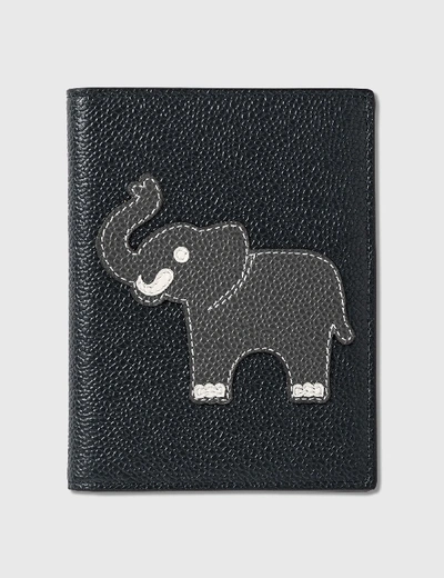 Shop Thom Browne Elephant Passport Holder In Navy