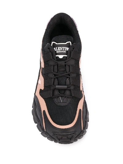 Shop Valentino Climbers Leather Sneakers