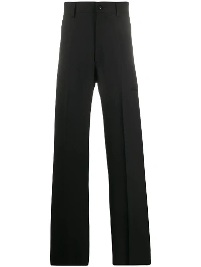 Shop Random Identities Long Tailored Trousers In Black