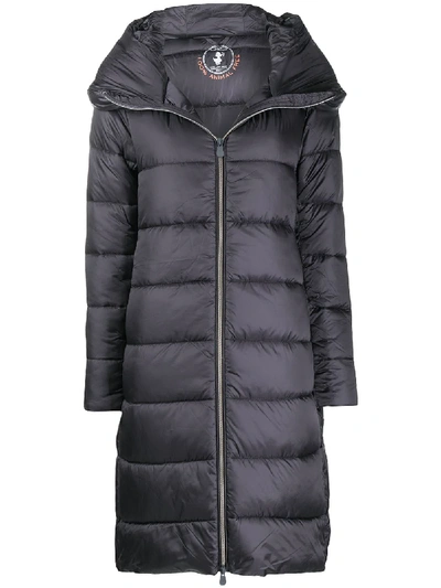 Shop Save The Duck Irisy Hooded Padded Coat In Blue